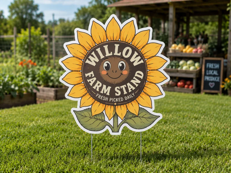 Die-Cut Yard Signs (1-Sided)