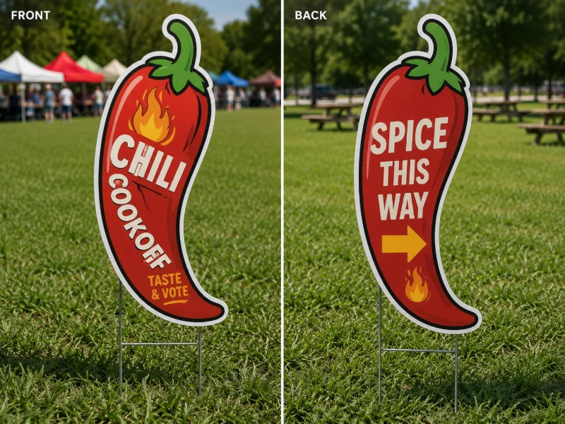 Die-Cut Yard Signs (2-Sided)